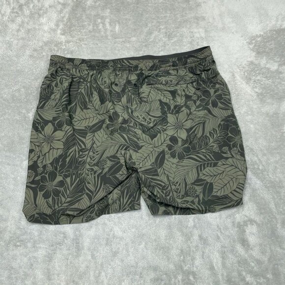 Kirkland Signature Mens Swim Shorts Floral Print Green Size XXL a0250 - Picture 5 of 6